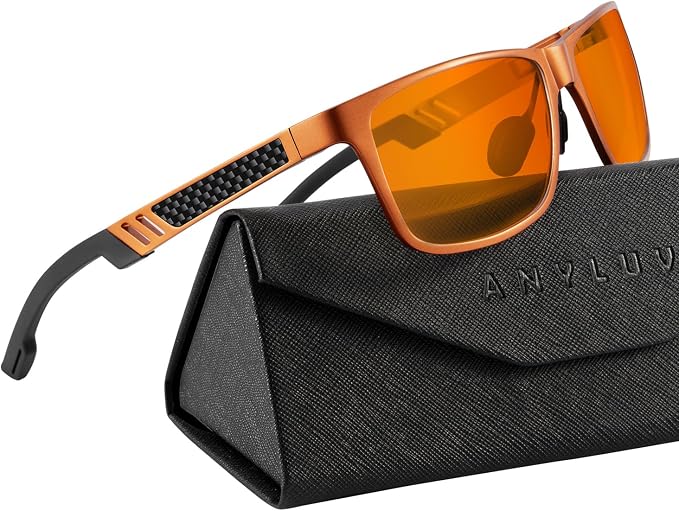 ANYLUV Blue Light Blocking Glasses Men Computer Gaming Glasses Lightweight by ANYLUV