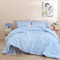 weigelia Cinched Comforter Set King – Soft Ruched Bedding Set, Apartment & Dorm by WEIGELIA