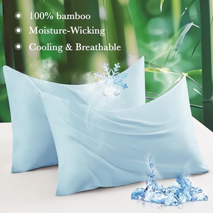 Curved Pillow Case Queen Size, Side Sleeper Pillow Cases Cover Cooling Rayon - Image 2
