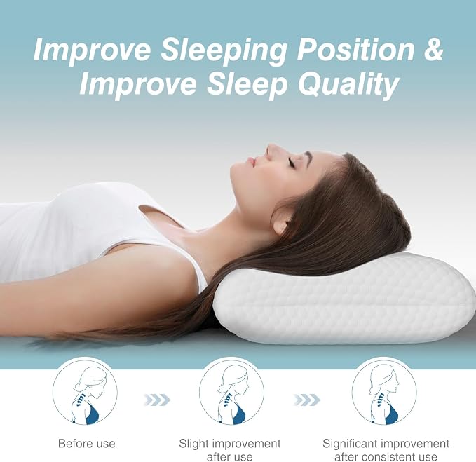 DUMOS Memory Foam Pillows for Sleeping 2 Pack, Bed Pillows for Adults - Image 6