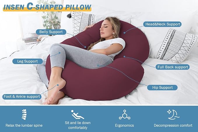 INSEN Pregnancy Pillow, Maternity Body Pillow - Image 3