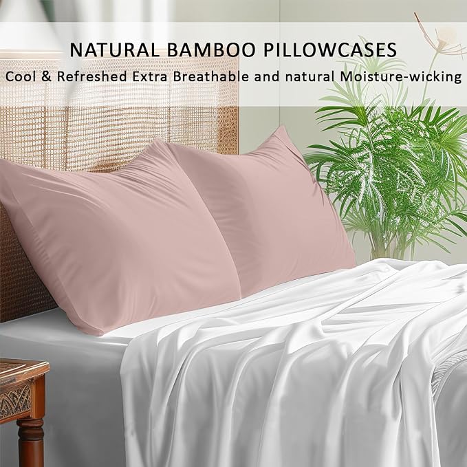 Kamas Oversized Bamboo Pillowcase Set of 2 | 100% Naturally Grown | Ultra Soft - Image 2