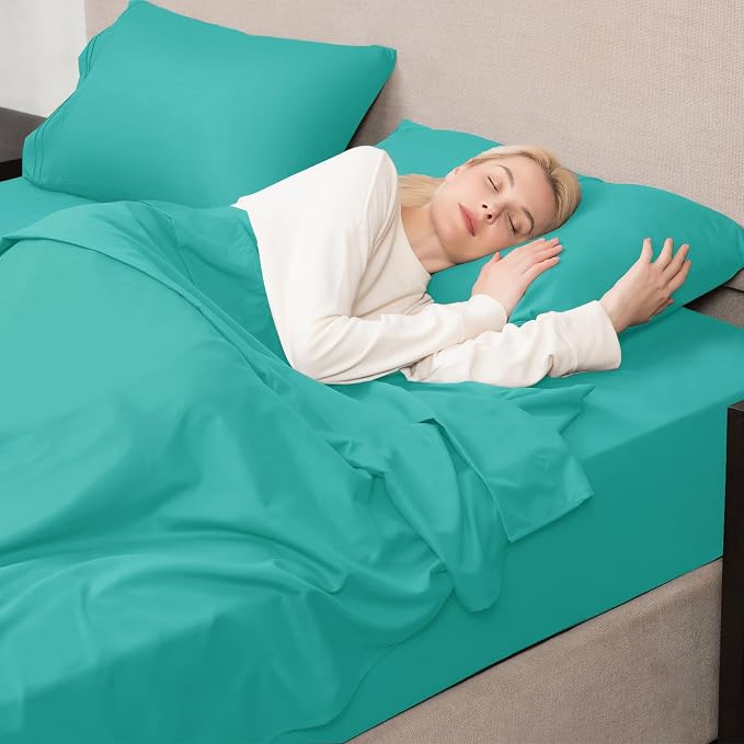 Mejoroom California King 1800 Thread Count Bed Sheets Set, Deep Pocket - Image 6