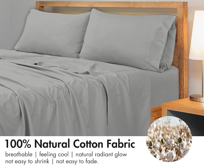 Royale Linens 300 Thread Count 100% Long Staple Combed Cotton Flat Sheet - Image 4