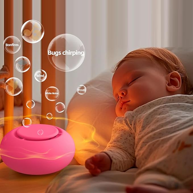Portable Baby Sound Machine 15 Hours Battery Life, Registry Gift, Clips on Baby - Image 4
