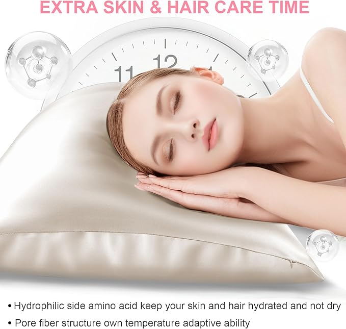 Silk Pillow Cases 2 Pack Queen Size - Image 3