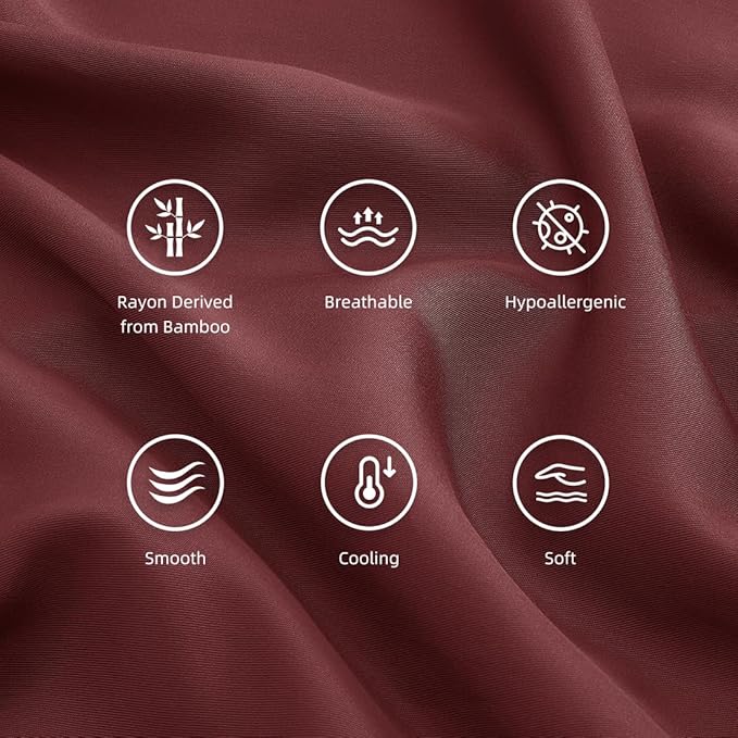 Queen Pillowcases, Cooling Viscose from Bamboo Pillow Covers - Image 5