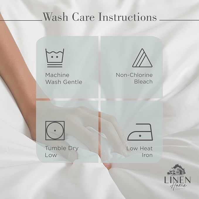 Linen Home 100% Cotton Percale Sheets Twin Size, Pastel Turk, Deep Pocket - Image 5