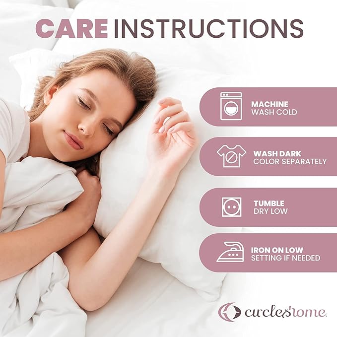 CirclesHome Pillow Protectors 2 Pack Body Zippered - Image 6