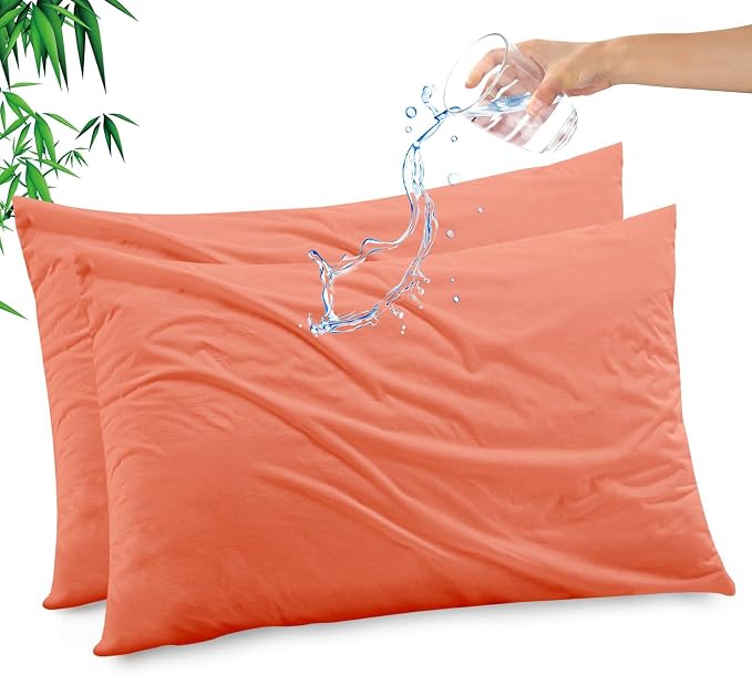 Gogreen Bamboo Rayon Waterproof Pillow Protector, Breathable Pillow Cover by GOGREEN