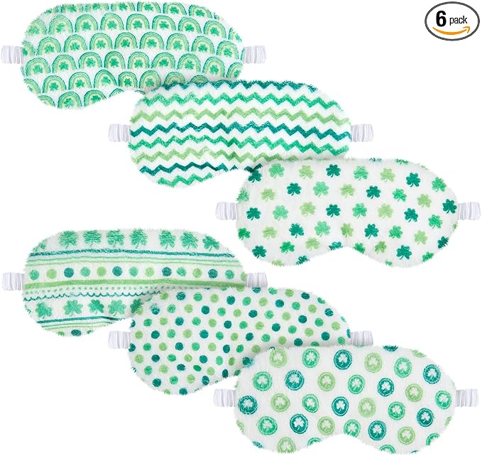 Cuffbow 6 Pack Plush Sleep Mask Set, Cute Plush Eye Masks by Cuffbow