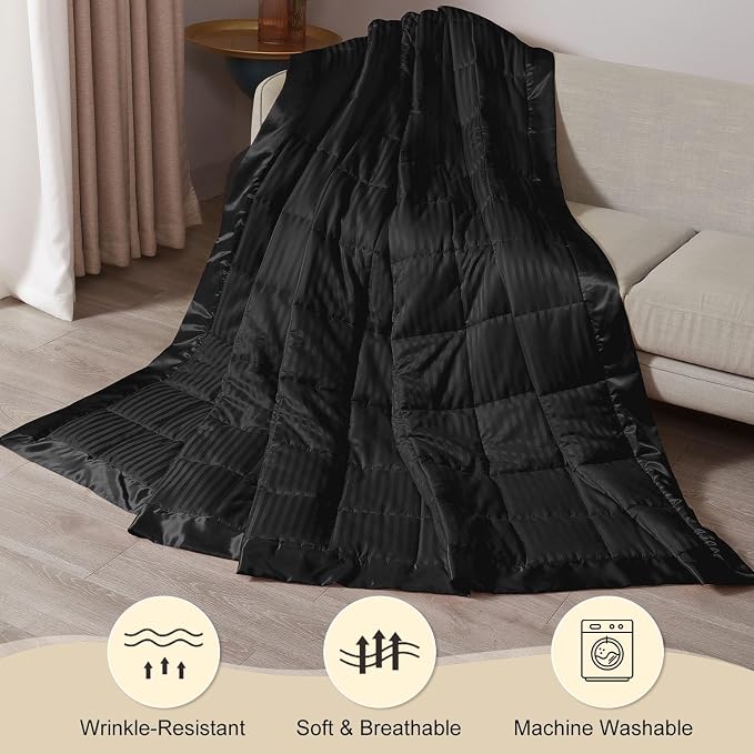 downluxe Weighted Blanket Queen Size, 15 lb Weighted Blanket - Image 6