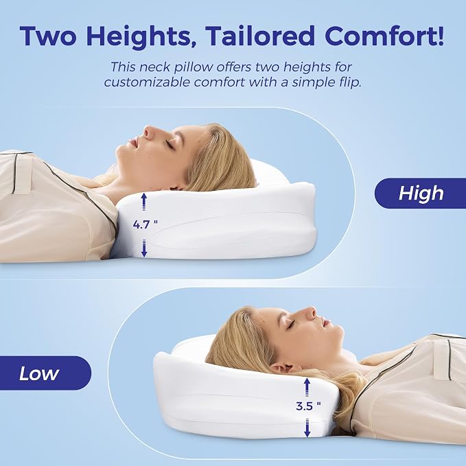 Cervical Neck Pillow for Pain Relief, Ergonomic Contour Pillow for Sleeping - Image 4