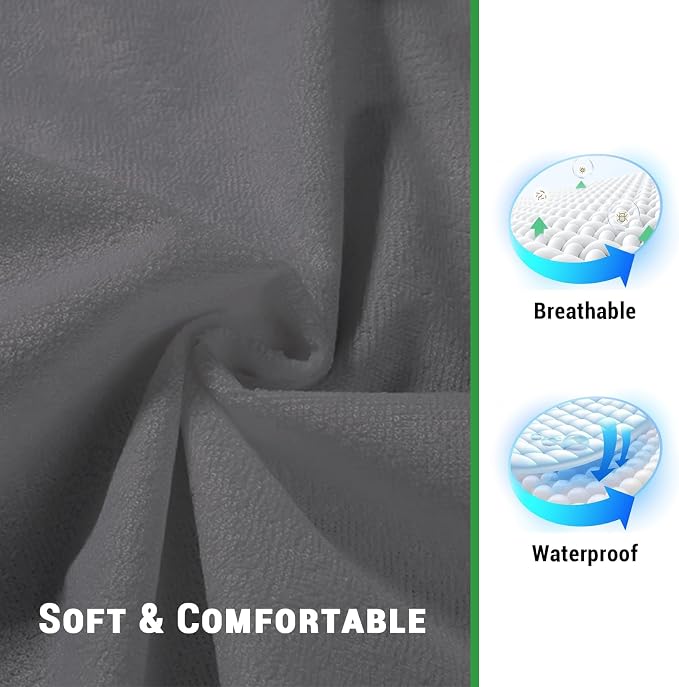Gogreen Bamboo Rayon Waterproof Pillow Protector, Breathable Pillow Cover - Image 5