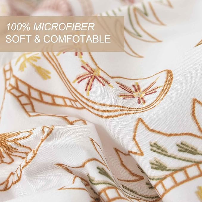 Nanko Paisley Comforter Set Queen Size 3 Pcs, Tan Taupe Classy Boho Damask - Image 6