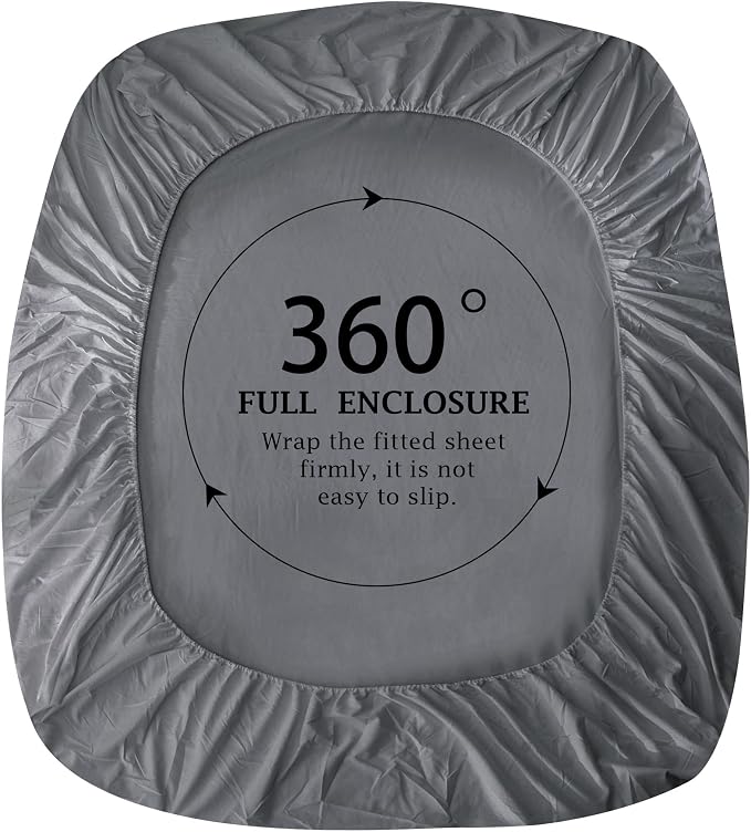 FreshCulture Pure Cotton Fitted Sheets King Size, 300 Thread Count Percale - Image 3