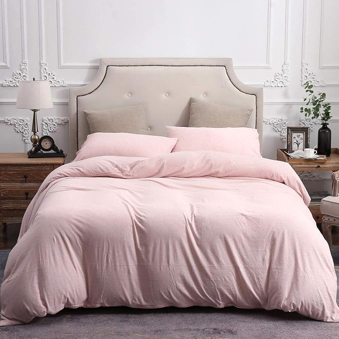 PURE ERA Jersey Knit Duvet Cover Set 100% T-Shirt Cotton Super Soft Comfy 3pc - Image 7