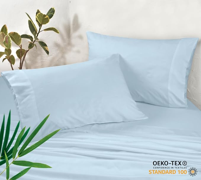 Royale Linen Cooling Pillow Cases Standard Size Set of 2-100% Rayon Derived - Image 3