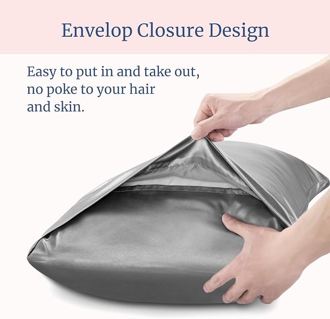 BEDELITE Satin Pillowcase for Hair and Skin, Super Soft and Cooling Similar to - Image 6