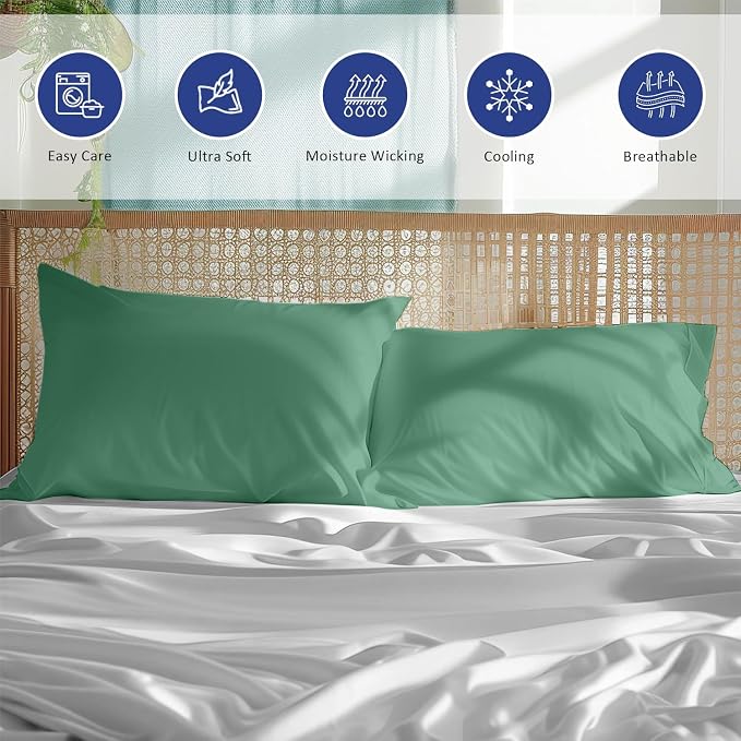 Kamas Oversized Bamboo Pillowcase Set of 2 | 100% Naturally Grown | Ultra Soft - Image 3