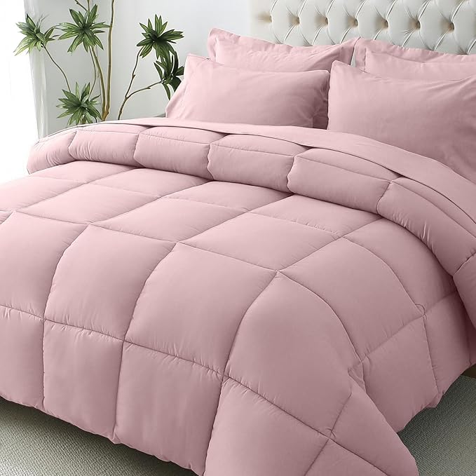 JOLLYVOGUE Twin Comforter Set, Ultra-Soft Bed in a Bag Twin Size 5 Pieces by JOLLYVOGUE