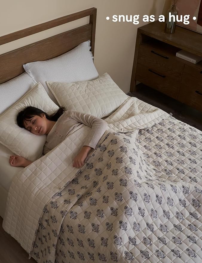 YnM 10lbs Weighted Blanket for Adults, Linen Heavy Bed Throw Blanket - Image 3