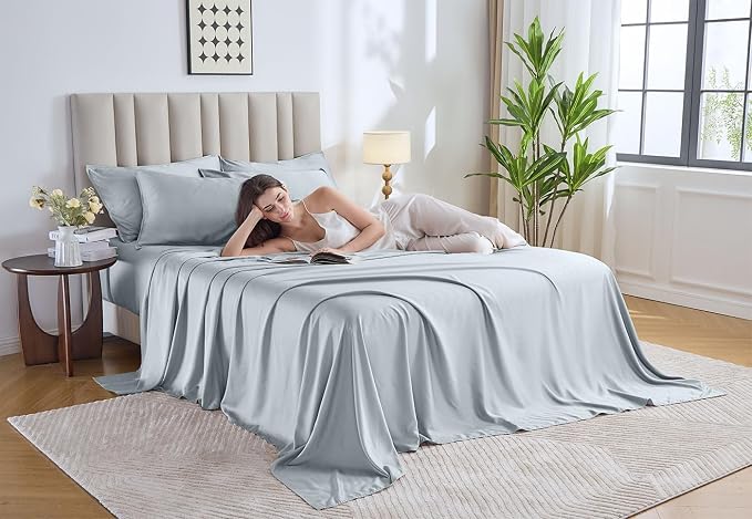 Pure Bamboo California King Sheets, Genuine 100% Organic Viscose Derived from - Image 2