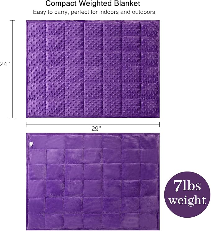Alomidds Weighted Lap Blanket 7lbs, Cozy Luxury Breathable Weighted Blanket - Image 3
