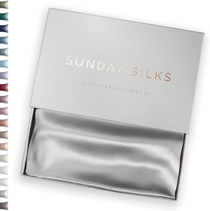 SUNDAYSILKS™ 100% Mulberry Silk Pillowcase, Silk Pillow Cases by ColoradoHomeCo
