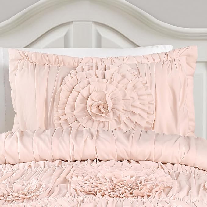 Lush Decor Serena Comforter Set, 2 Piece Set, Twin XL, Blush - Image 5