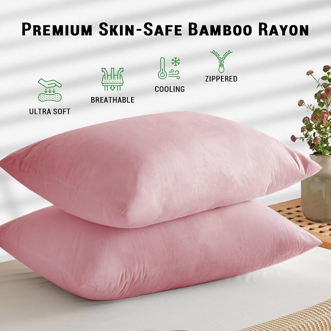 Gogreen Bamboo Rayon Waterproof Pillow Protector, Breathable Pillow Cover - Image 2
