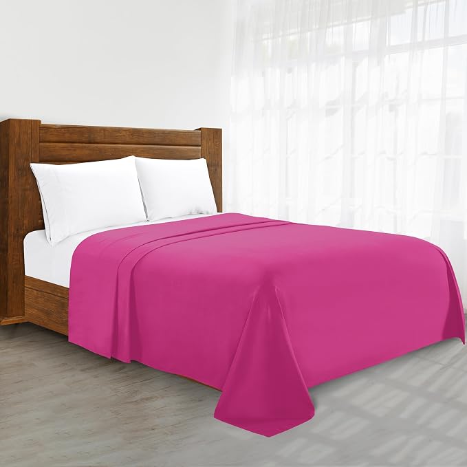 Luxury Flat Sheet on Amazon Elegant Comfort Wrinkle-Free 1500 Premier Hotel by ELEGANTCOMFORT