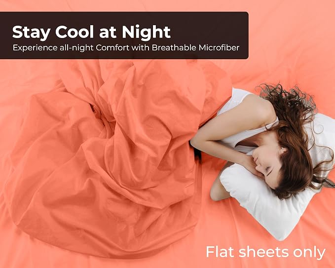 Royale Linens 2 Pack Bulk Flat Sheet Set - Image 4