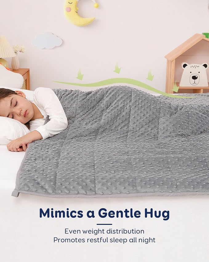 Kivik Weighted Blanket 10lbs, Small Minky Dotted Blankets, Soft Heavy Blanket - Image 2