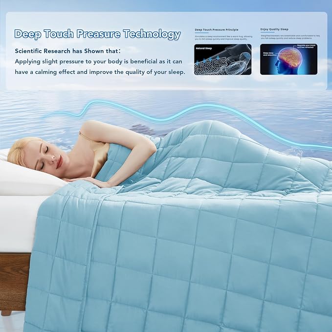 Topcee Weighted Blanket for Adults Queen Size Soft Cooling Heavy Blanket - Image 3