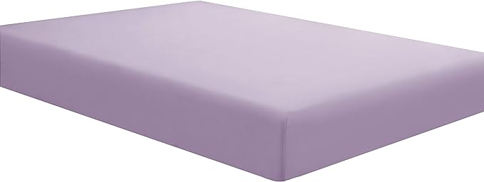 Sfoothome King Lavender Fitted Sheet Only, Wrinkle Free by Sfoothome