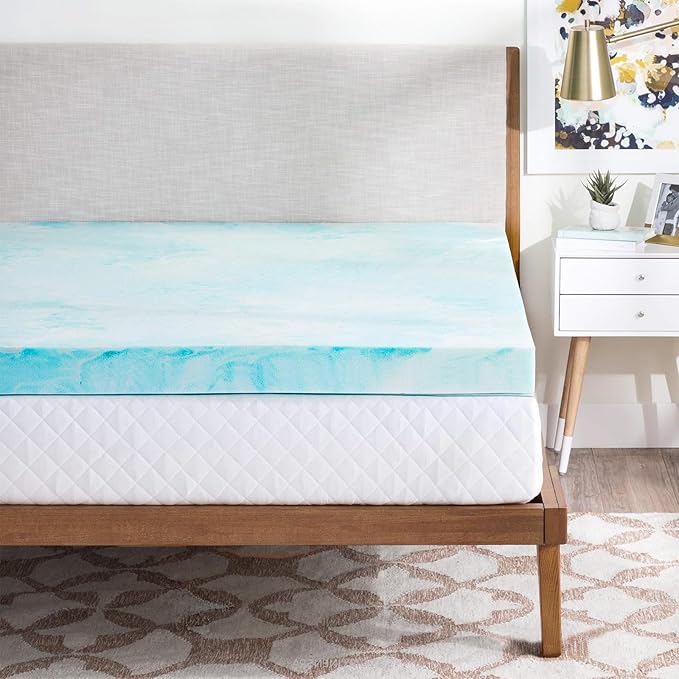 OLIXIS Gel Memory Foam Mattress Topper, Twin 4 Inch, Cooling Gel Infused Soft - Image 8