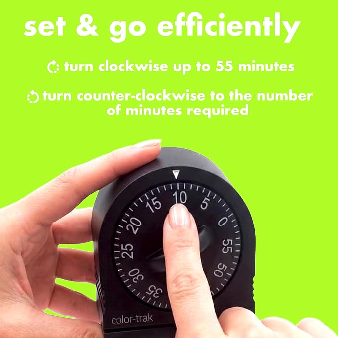 60 Minute Wind Up Timer, Visual Mechanical Timer, from 0 to 60 Minutes - Image 3