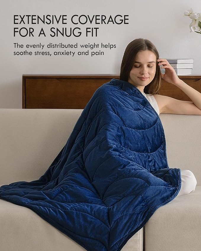 Kaisa Weighted Blanket for Adults, Soft Weighted Lap Blanket Machine Washable - Image 2