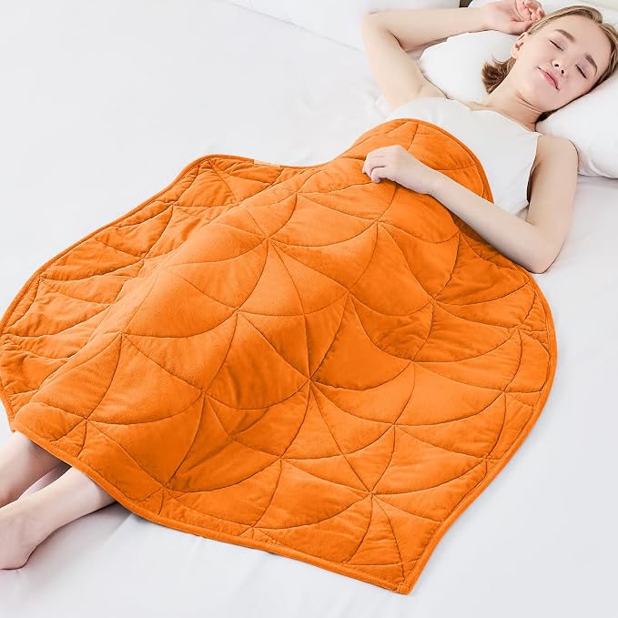Weighted Lap Blanket 7 lbs for Adults, Luxury Soft Small Weighted Blanket by EazfyPro