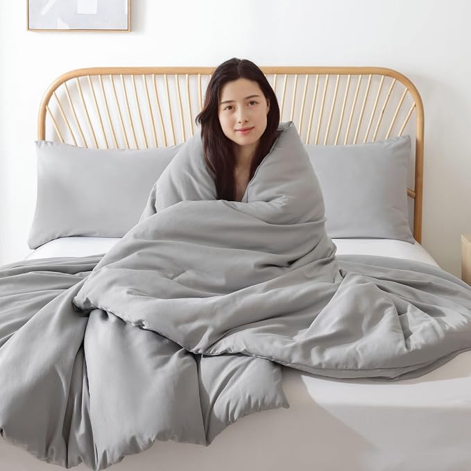 ROSGONIA Oversized King Comforter Grey - Image 2