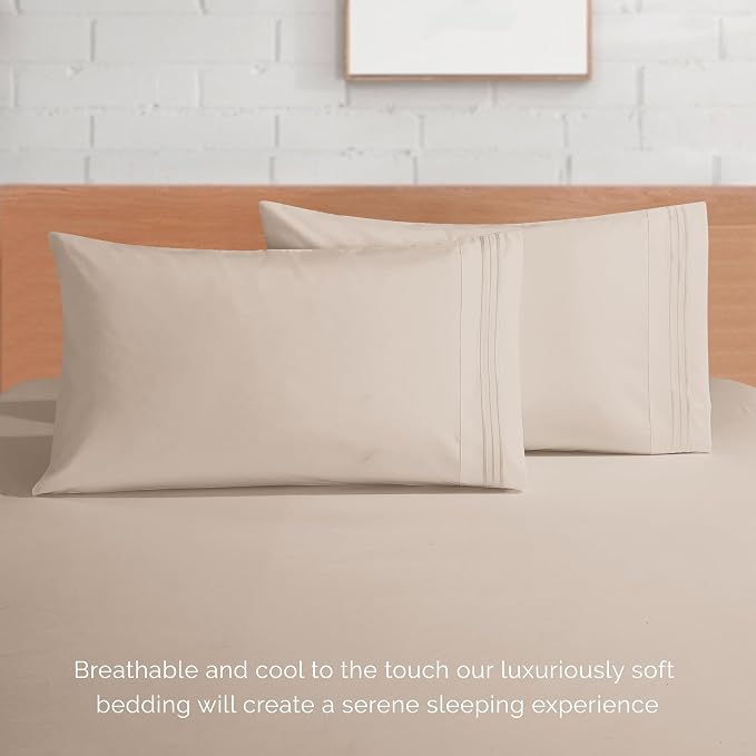 Elegant Comfort Luxurious 1500 Premium Hotel Quality Microfiber 4-Piece Sheet - Image 7