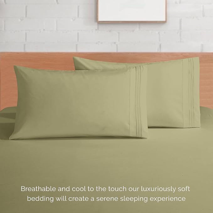 Elegant Comfort Luxurious 1500 Premium Hotel Quality Microfiber 4-Piece Sheet - Image 7