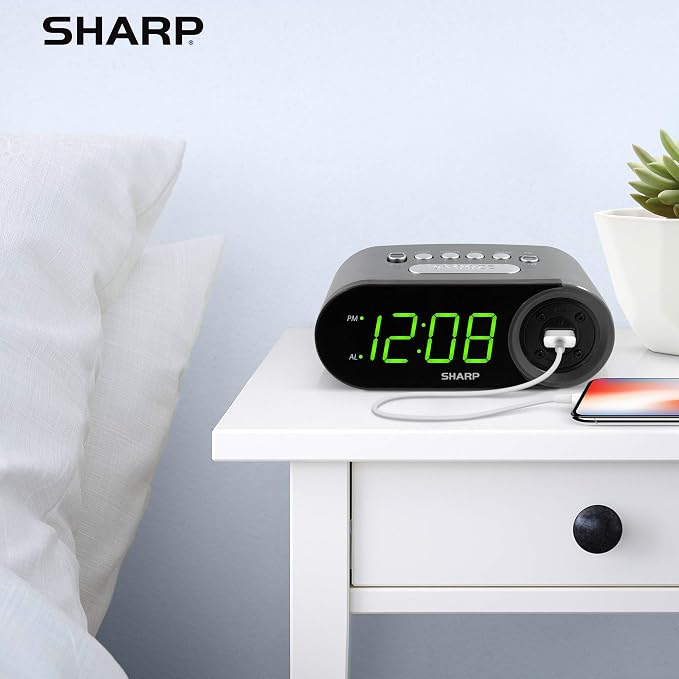 Sharp Digital Easy to Read Alarm Clock - Image 6