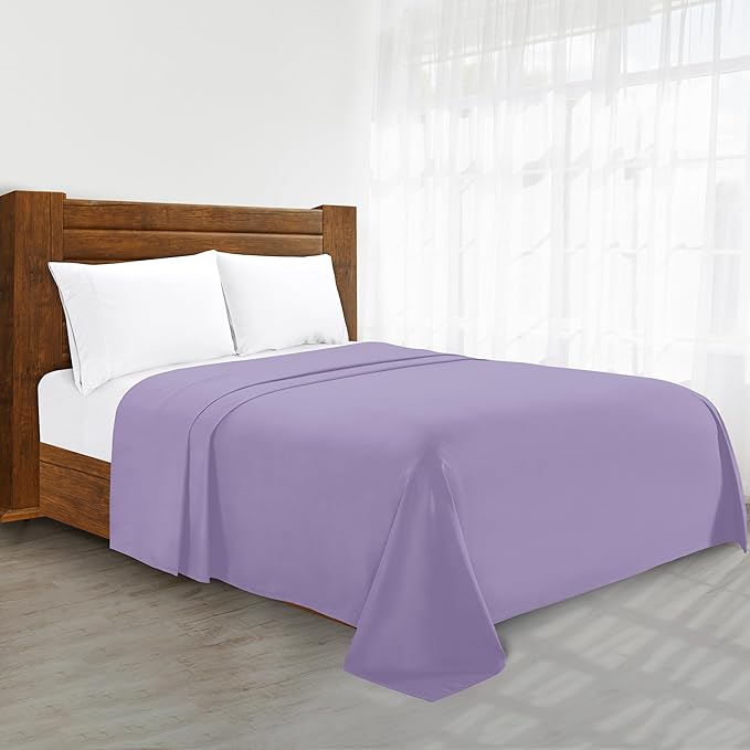 Luxury Flat Sheet on Amazon Elegant Comfort Wrinkle-Free 1500 Premier Hotel by ELEGANTCOMFORT