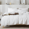 JELLYMONI 100% Natural Cotton 3pcs Striped Duvet Cover Sets, Satin Striped by JELLYMONI