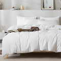 JELLYMONI 100% Natural Cotton 2pcs Striped Duvet Cover Sets, Satin Striped by JELLYMONI