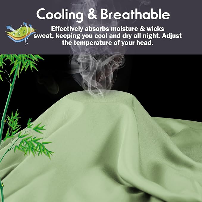 Pillowcases King Size 2 Pack, Cooling Viscose from Bamboo Pillow Cases - Image 3