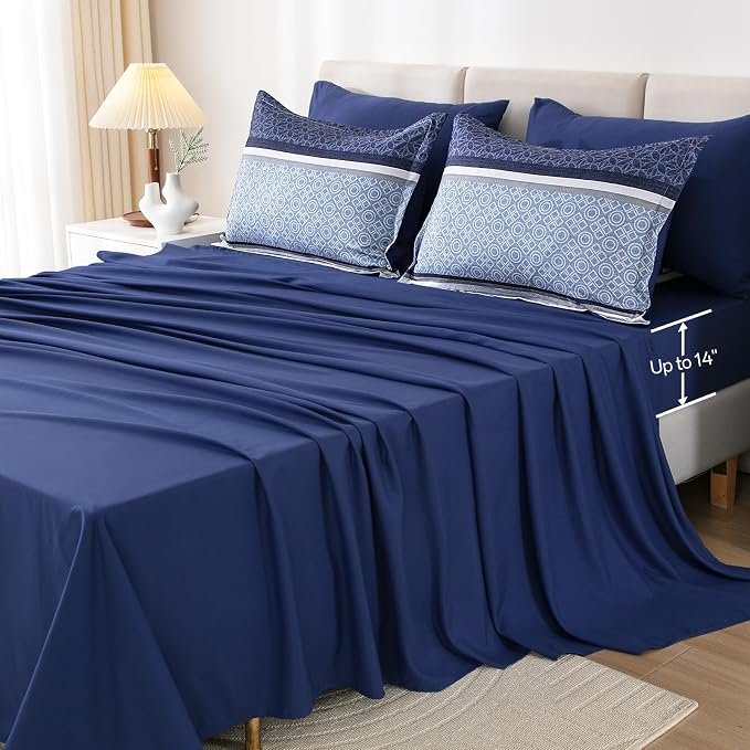 WONGS BEDDING Comforter Set King Size 7 Pieces, Patchwork Soft Lightweight - Image 6
