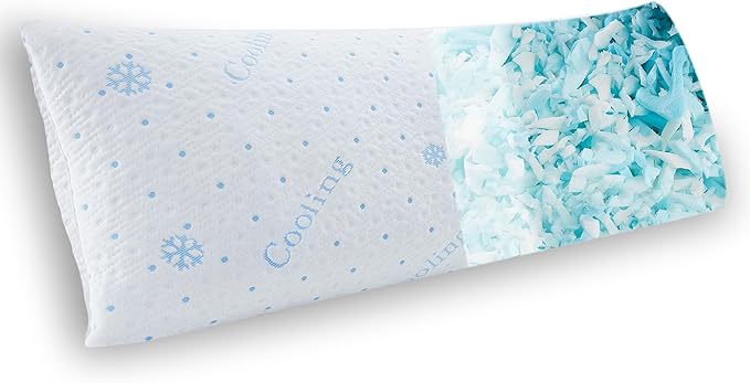 Dreamood Cooling Body Pillow Firmer 3200g 100% Shredded Memory Foam Body Pillows by Dreamood
